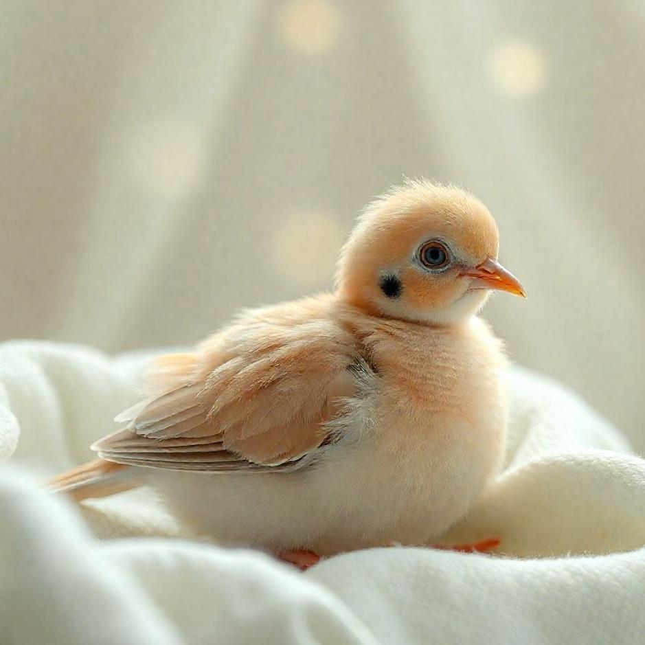 Dream : A baby dove at home in a dream