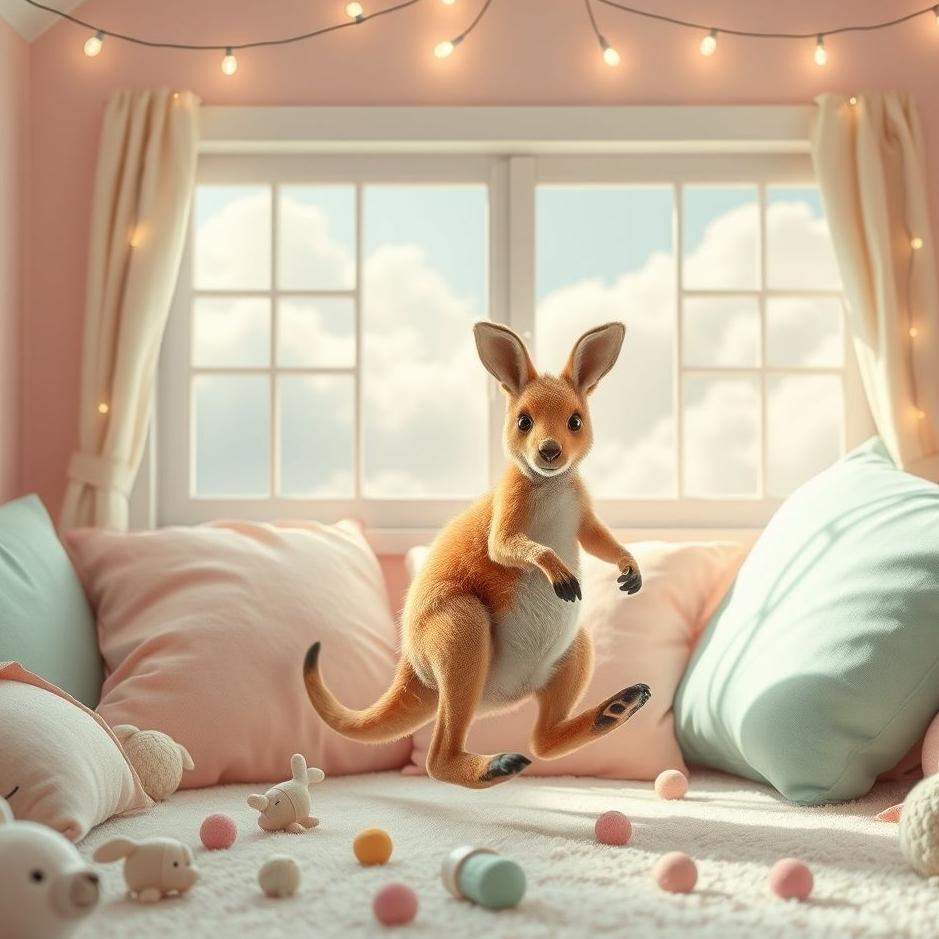 Dream : A baby kangaroo at home in a dream