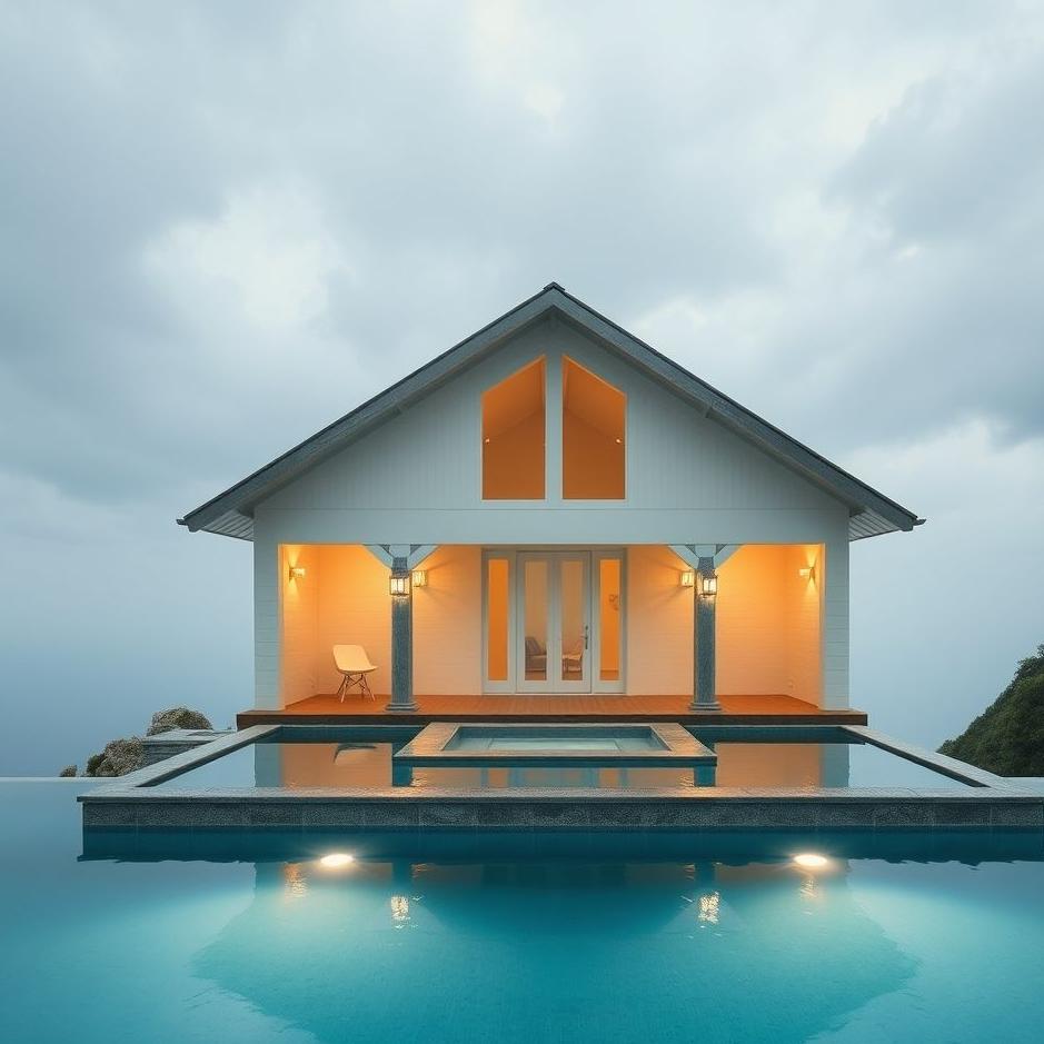 Dream : A bathhouse with a pool in a dream