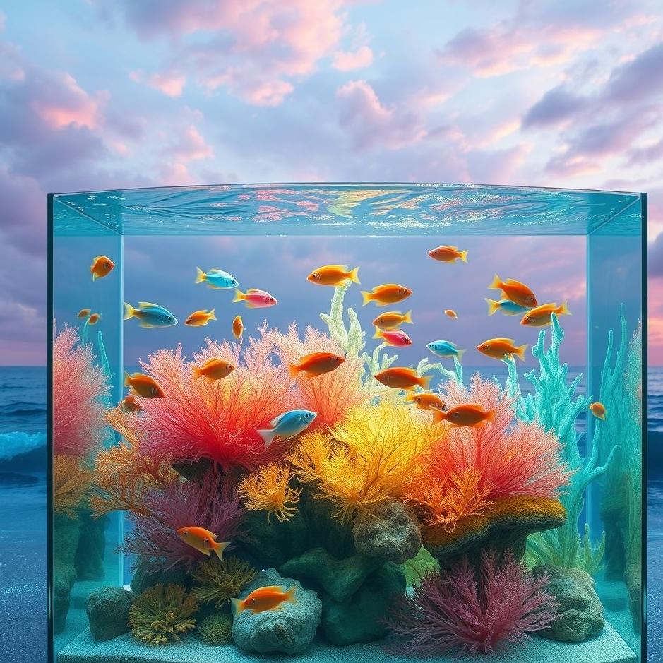 Dream : A beautiful aquarium in a dream
