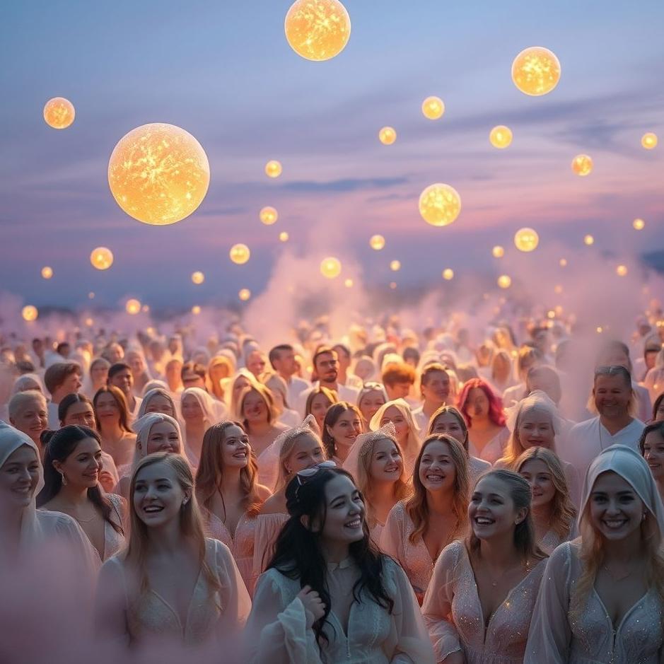 Dream : A beautiful crowd in a dream