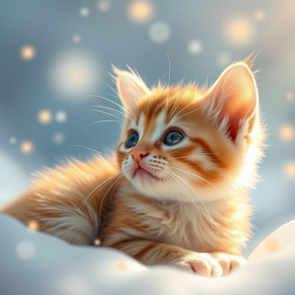 Dream : A beautiful kitten in a dream