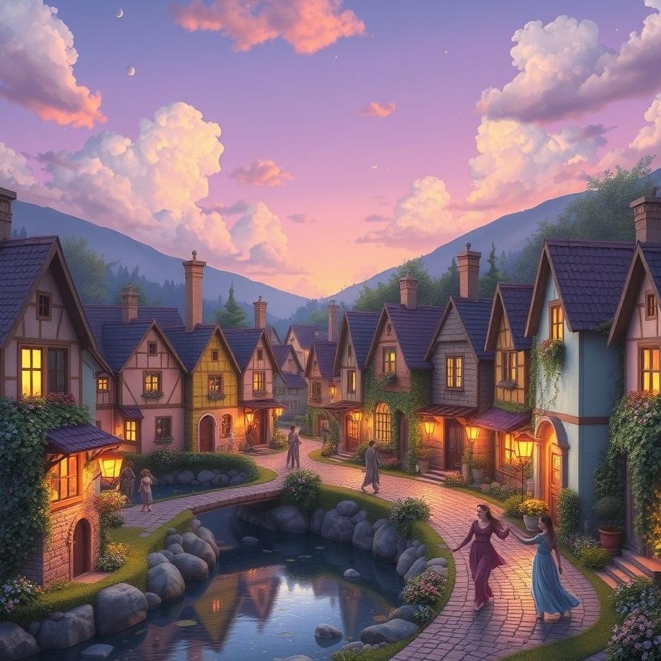 Dream : A beautiful town in a dream