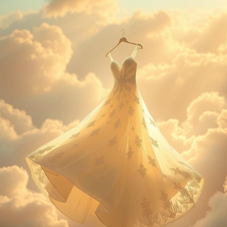 Dream : A beautiful wedding dress in a dream