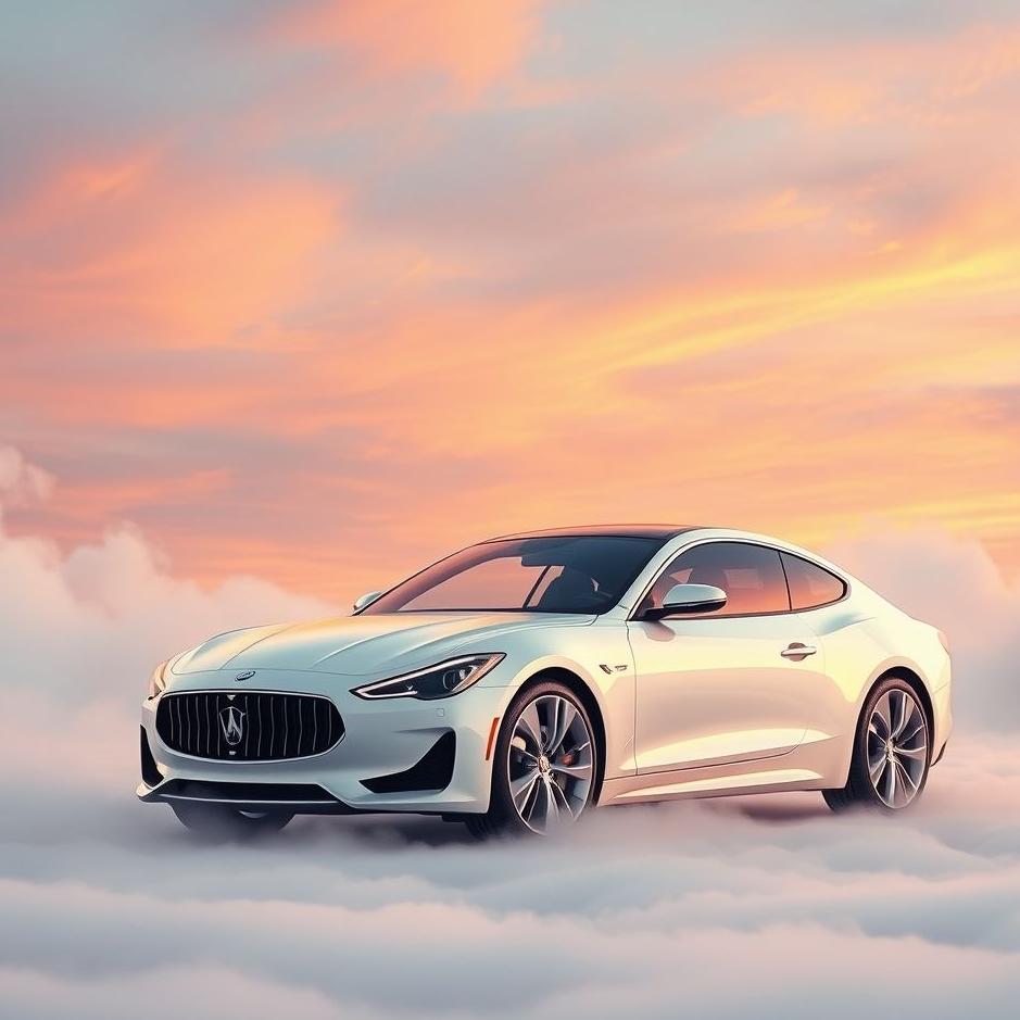 Dream : A beautiful white car in a dream