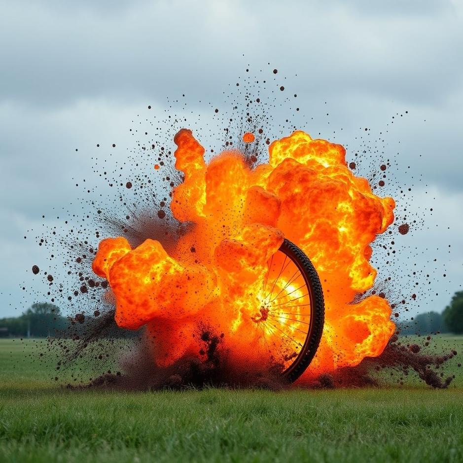 Dream : A bicycle tire explosion 