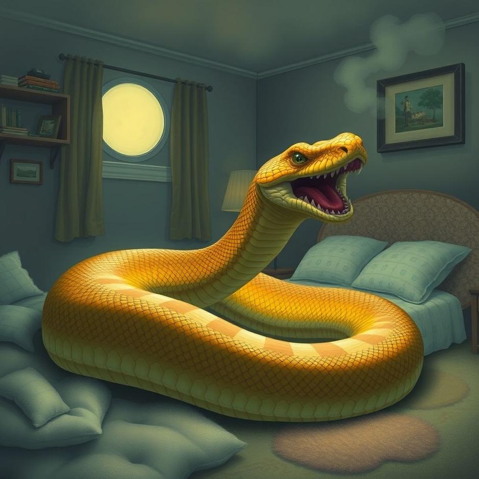 Dream : A big snake at home in a dream