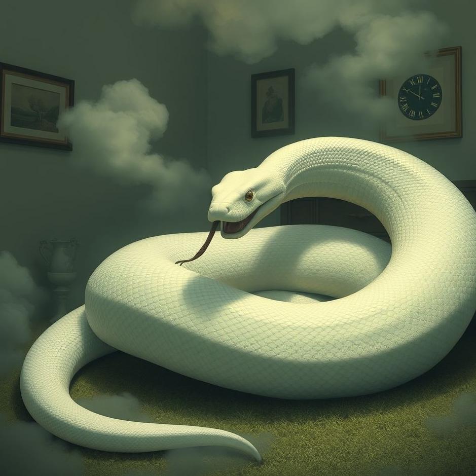 Dream Dictionary : A big white snake at home in a dream