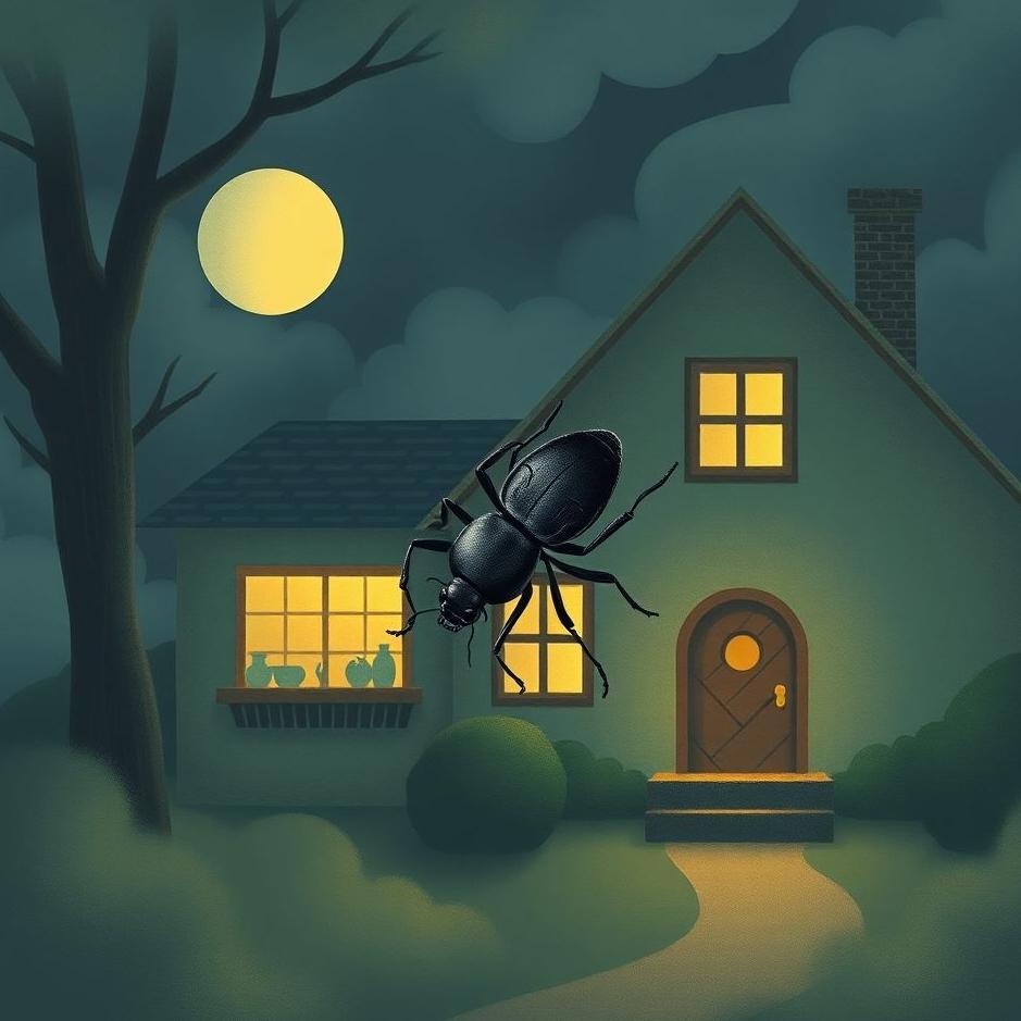 Dream : A black bug in your house in a dream