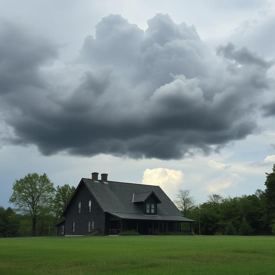 Dream : A black cloud over the house in a dream