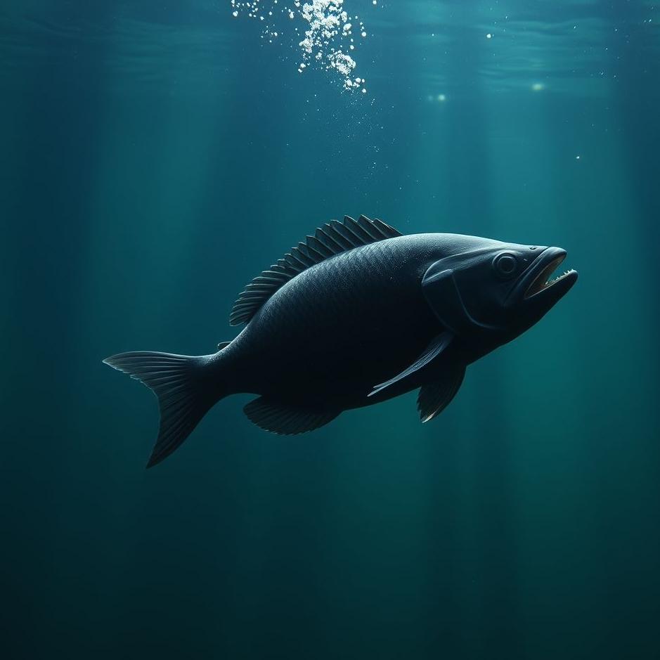 Dream : A black fish at home in a dream