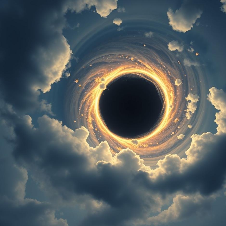 Dream : A black hole in the sky in a dream