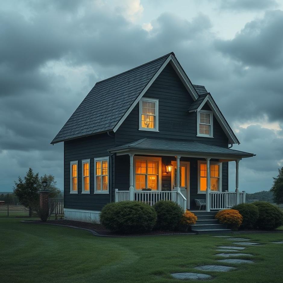 Dream : A black house in a dream