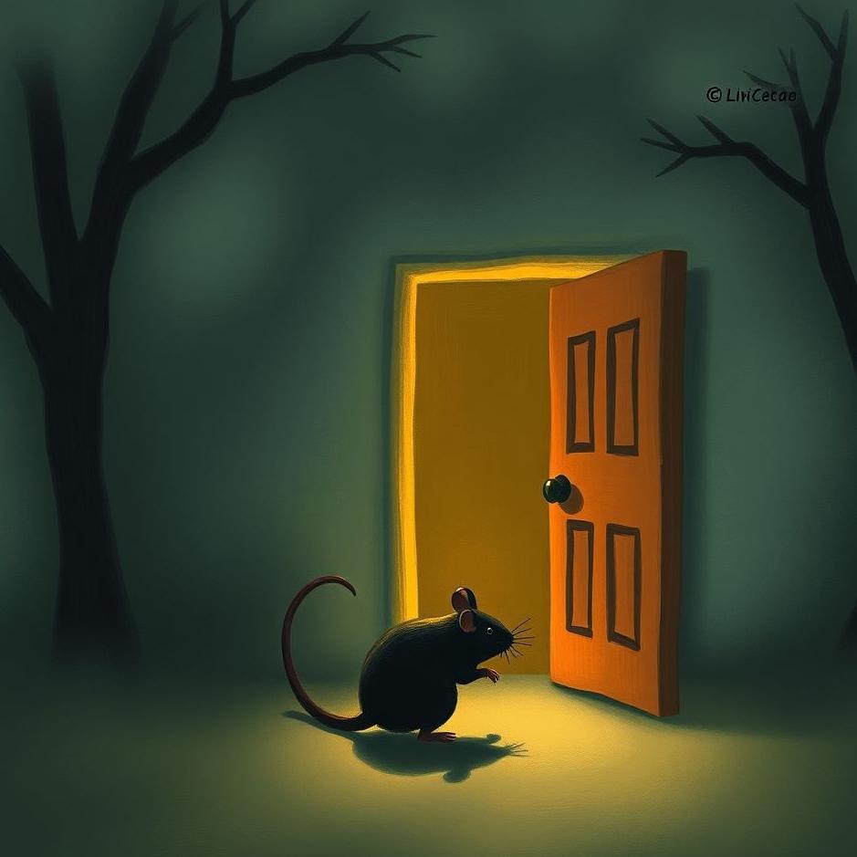 Dream : A black mouse entering the house in a dream