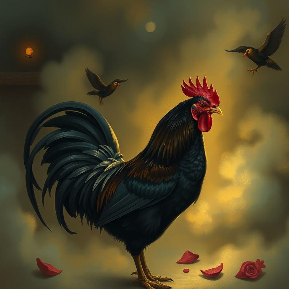 Dream Dictionary : A black rooster at home in a dream