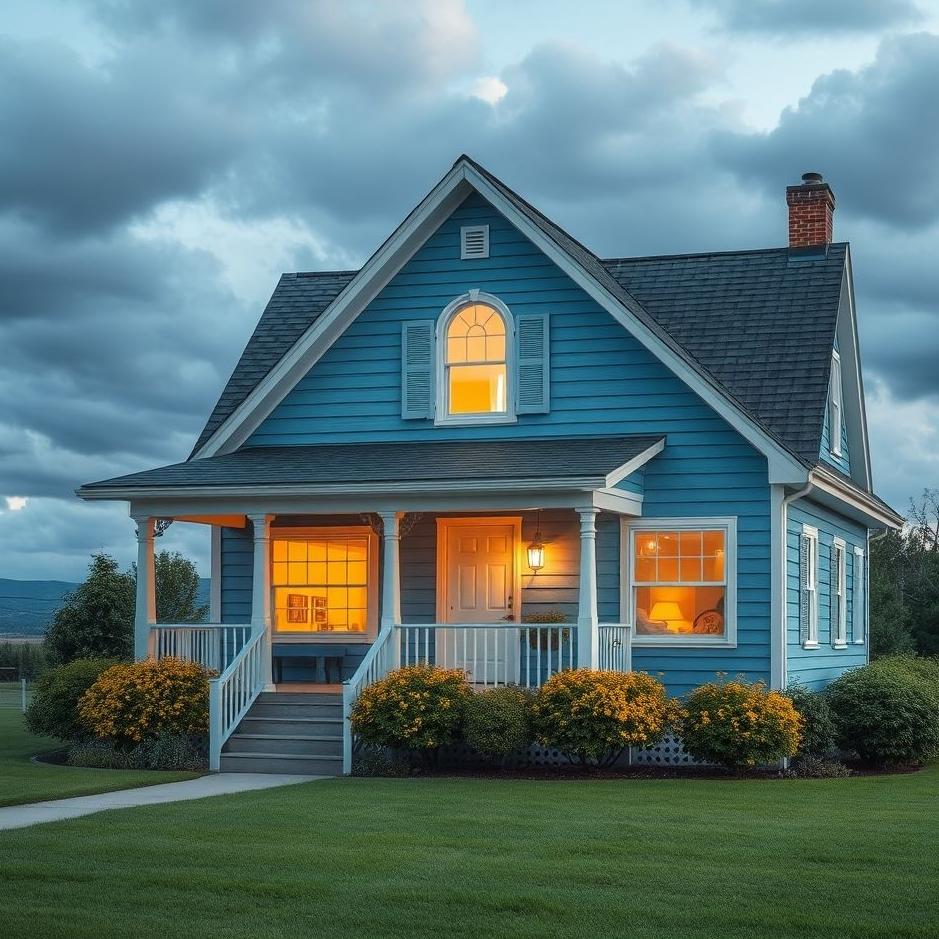 Dream : A blue house in a dream