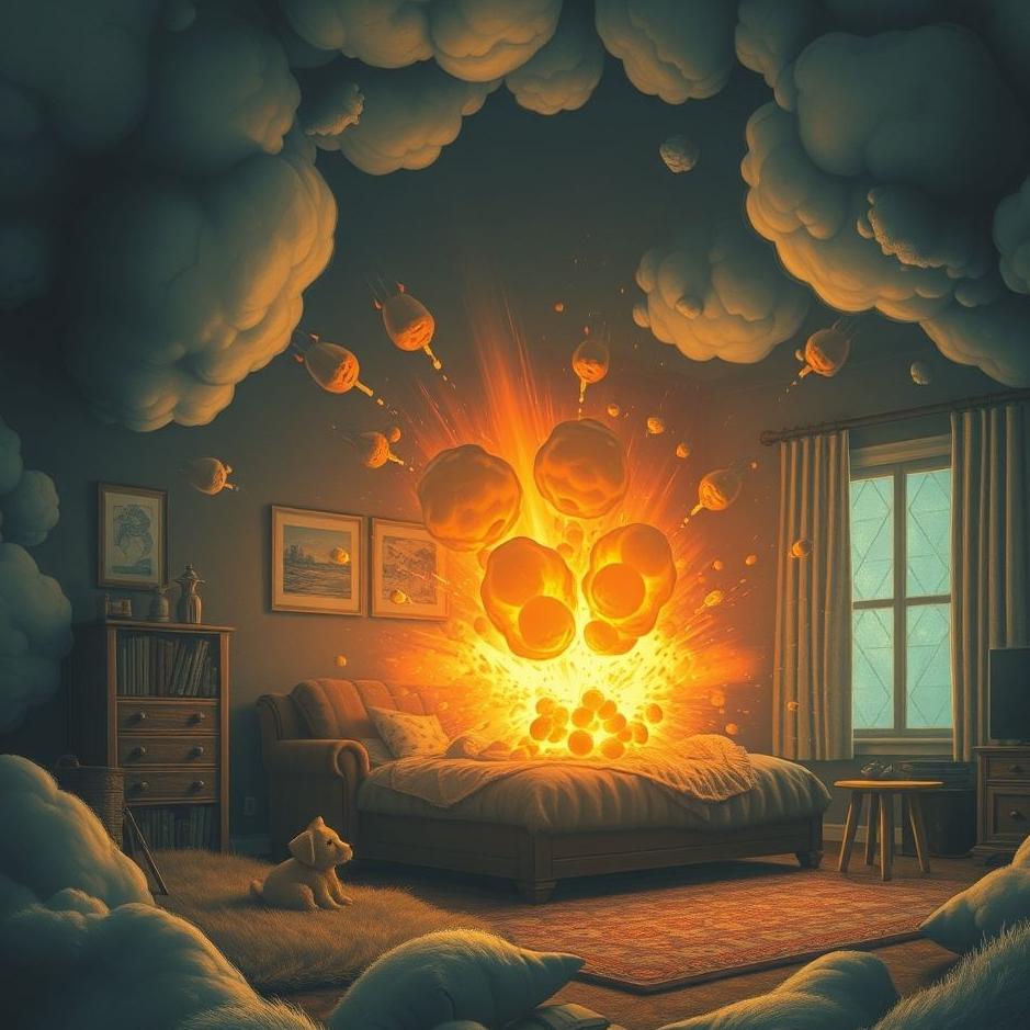 Dream : A bomb exploding at home in a dream
