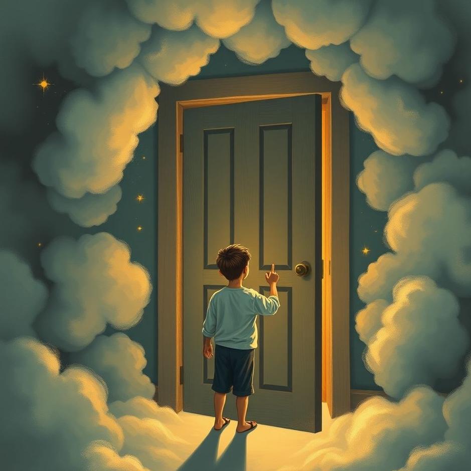 Dream : A boy opening a door in a dream