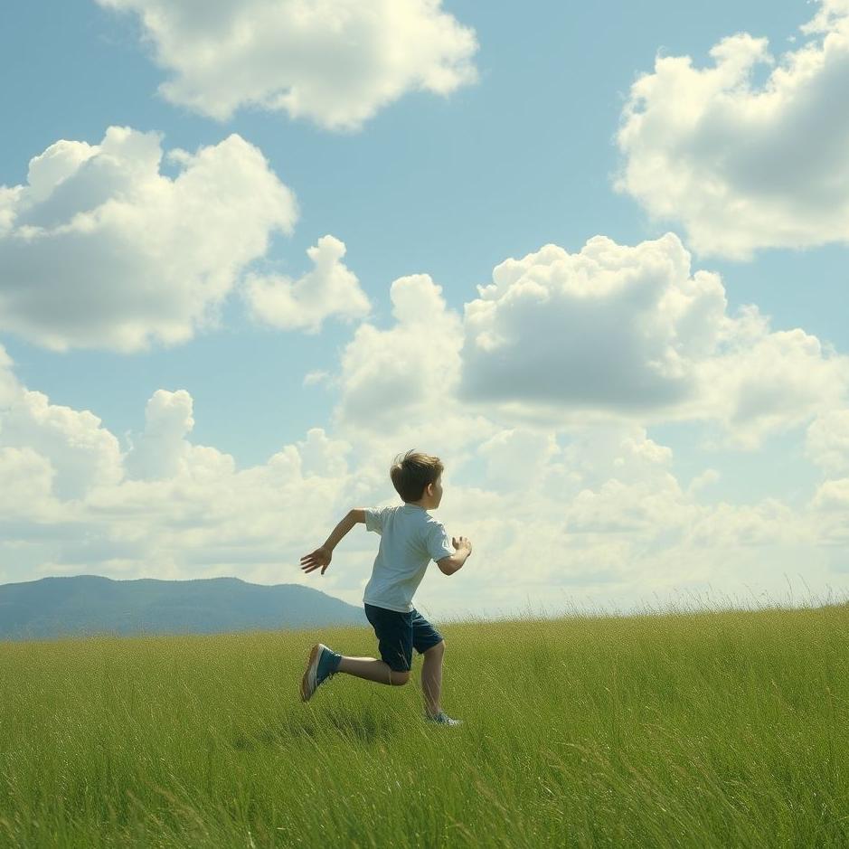 Dream : A boy running in a dream