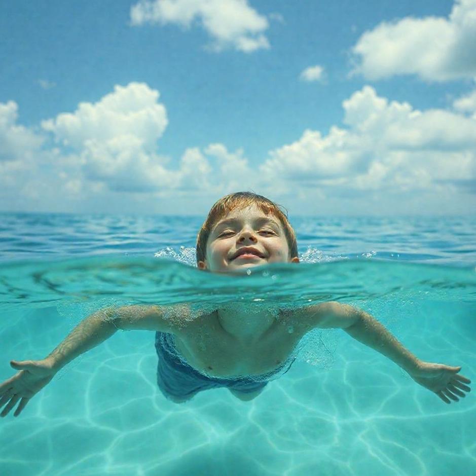 Dream Dictionary : A boy swimming in the sea in a dream