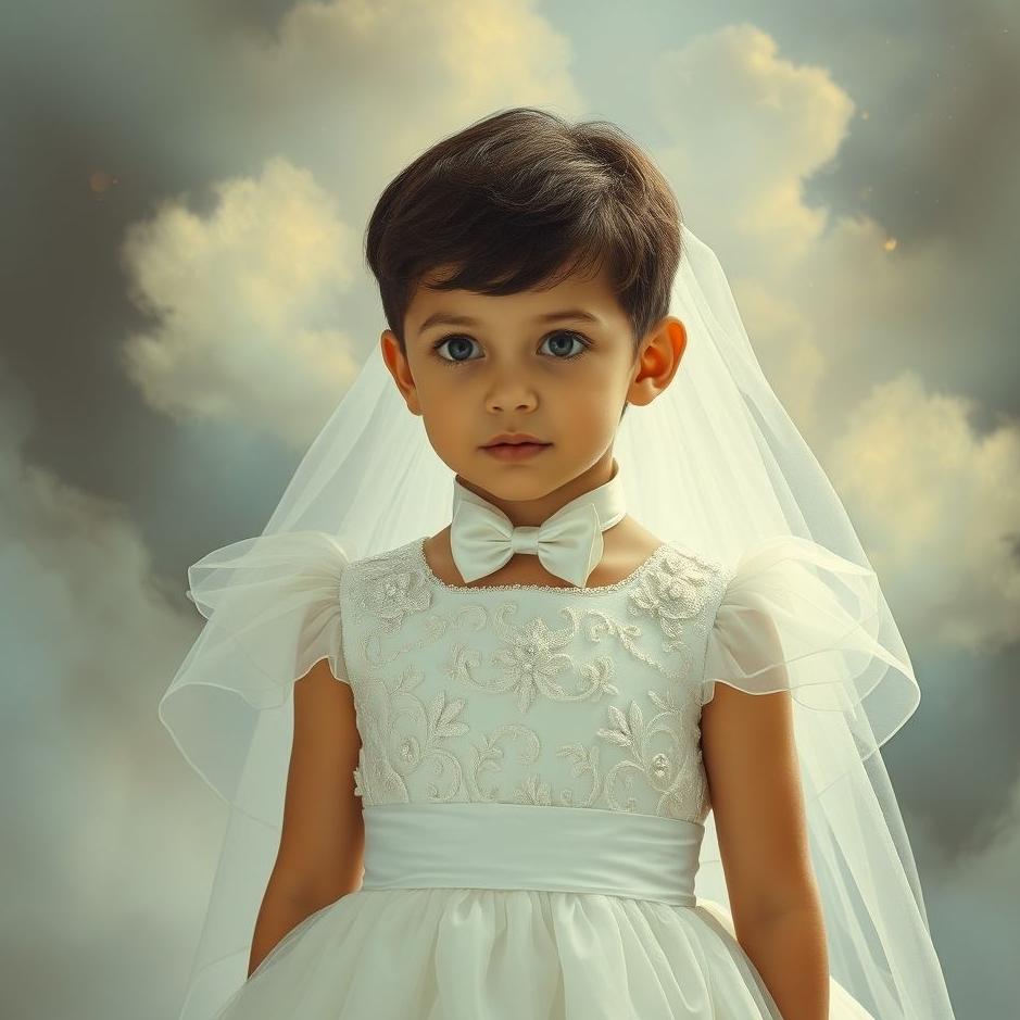 Dream : A boy wearing a wedding dress in a dream