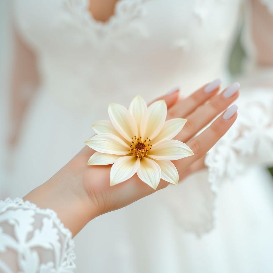 Dream : A bride's hand flower in a dream