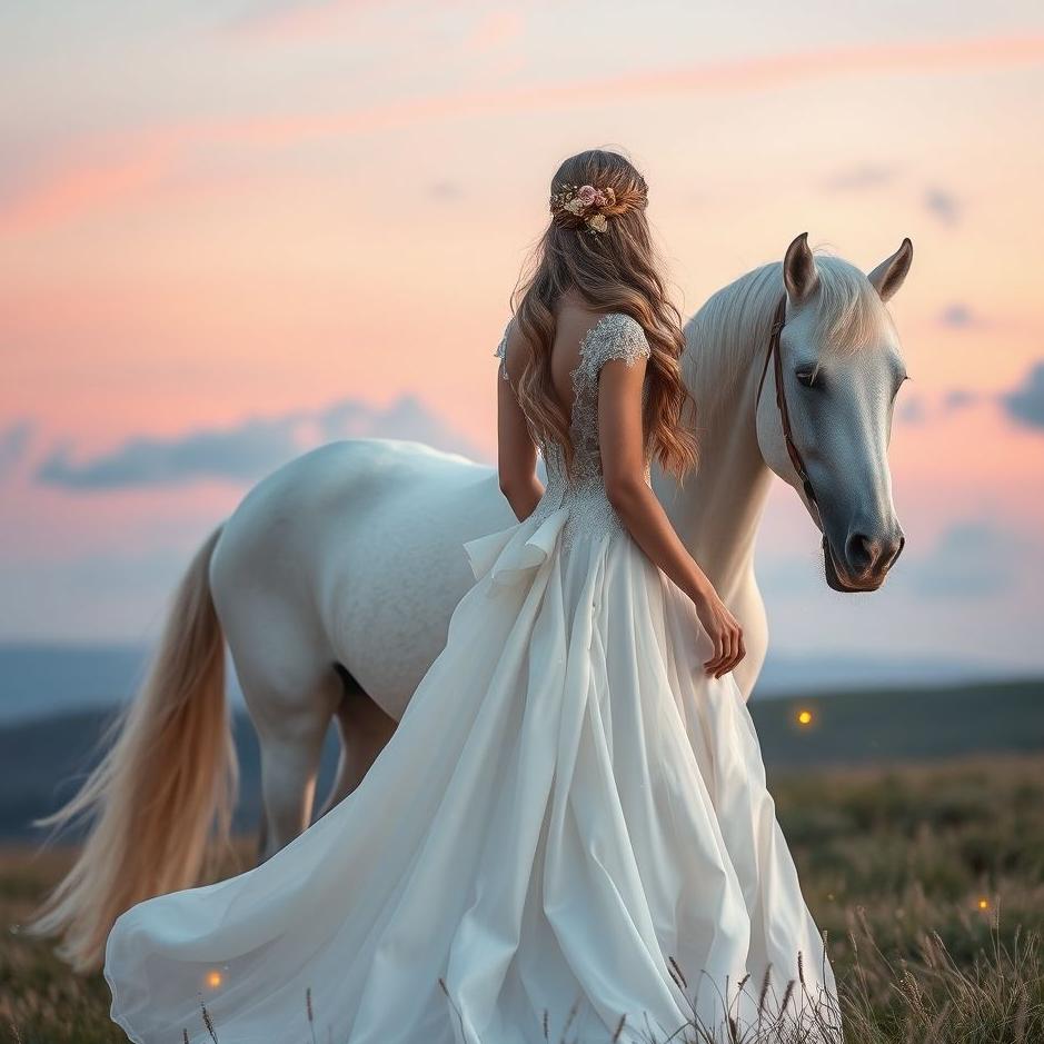 Dream : A bride and a horse in a dream