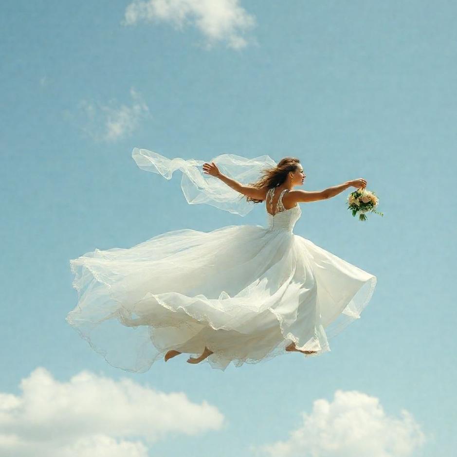 Dream : A bride and flying in a dream