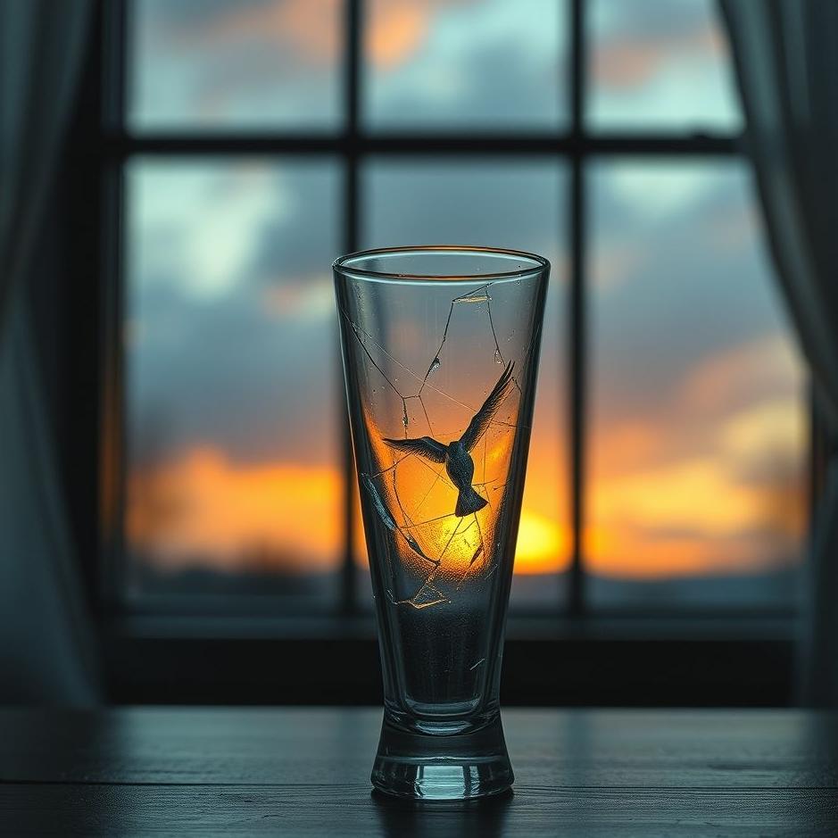 Dream : A broken glass at home in a dream