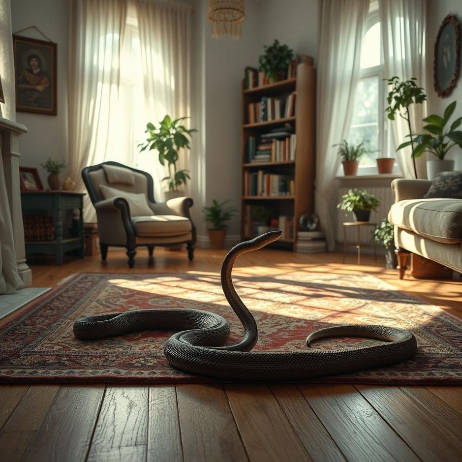 Dream : A brown snake at home in a dream