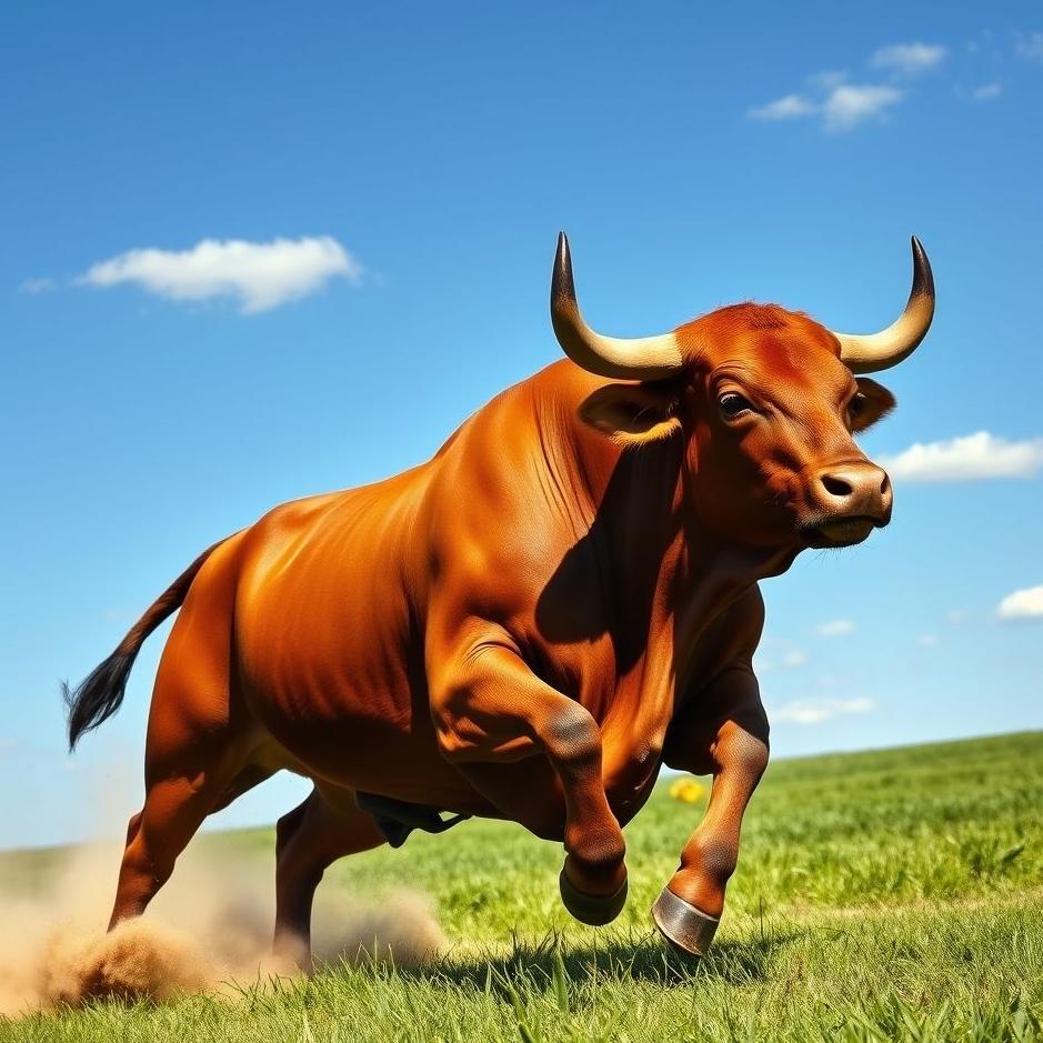 Dream : A bull running 