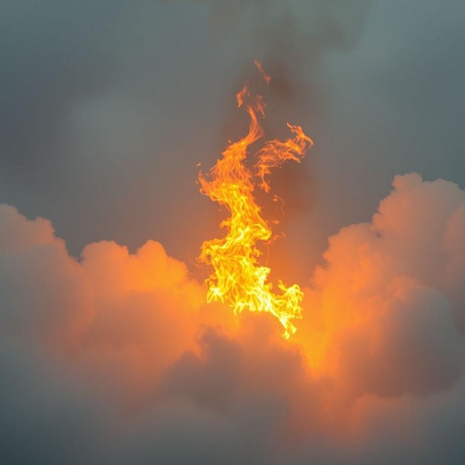 Dream : A burning hem in a dream