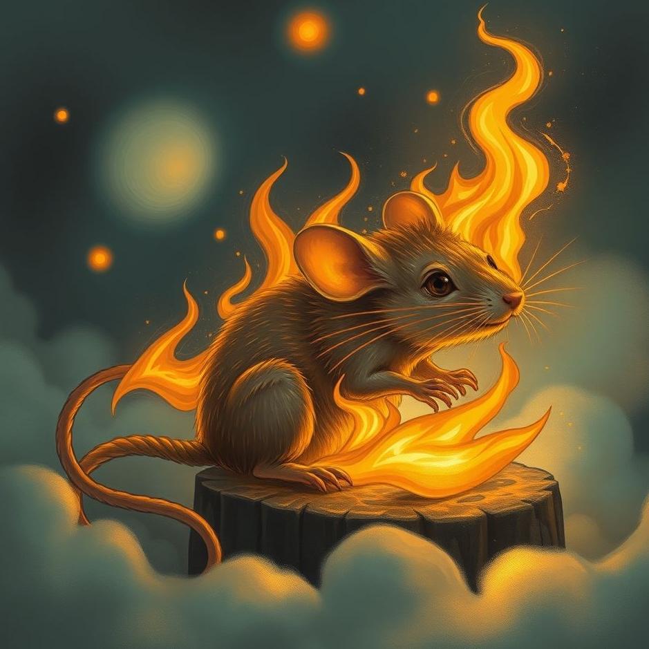 Dream : A burning mouse in a dream