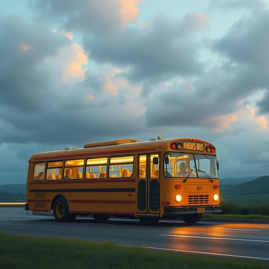 Dream : A bus going in a dream