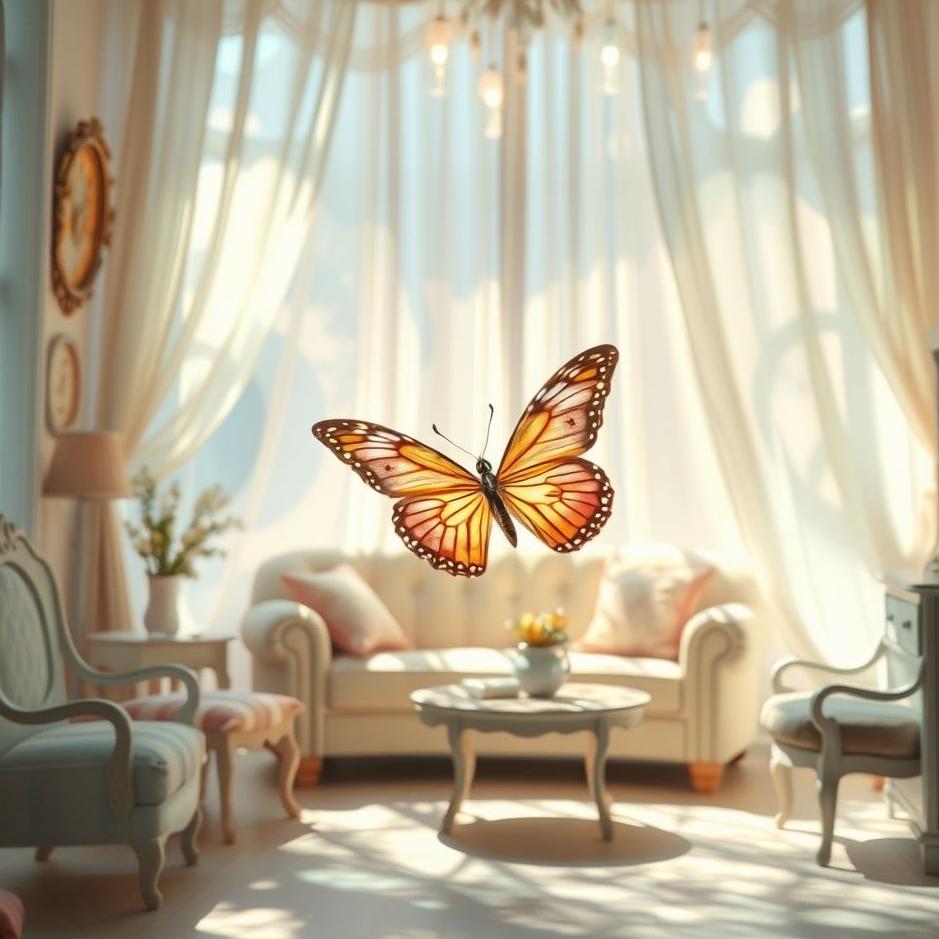 Dream : A butterfly at home in a dream