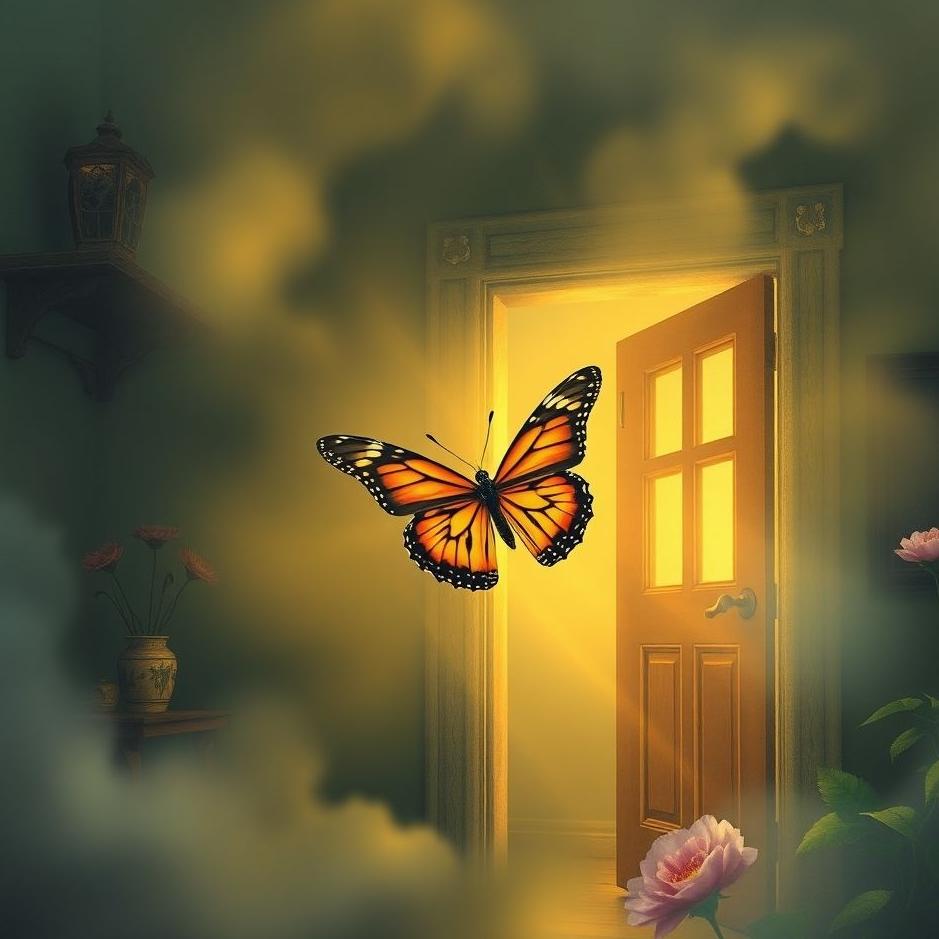 Dream : A butterfly enter the house in a dream