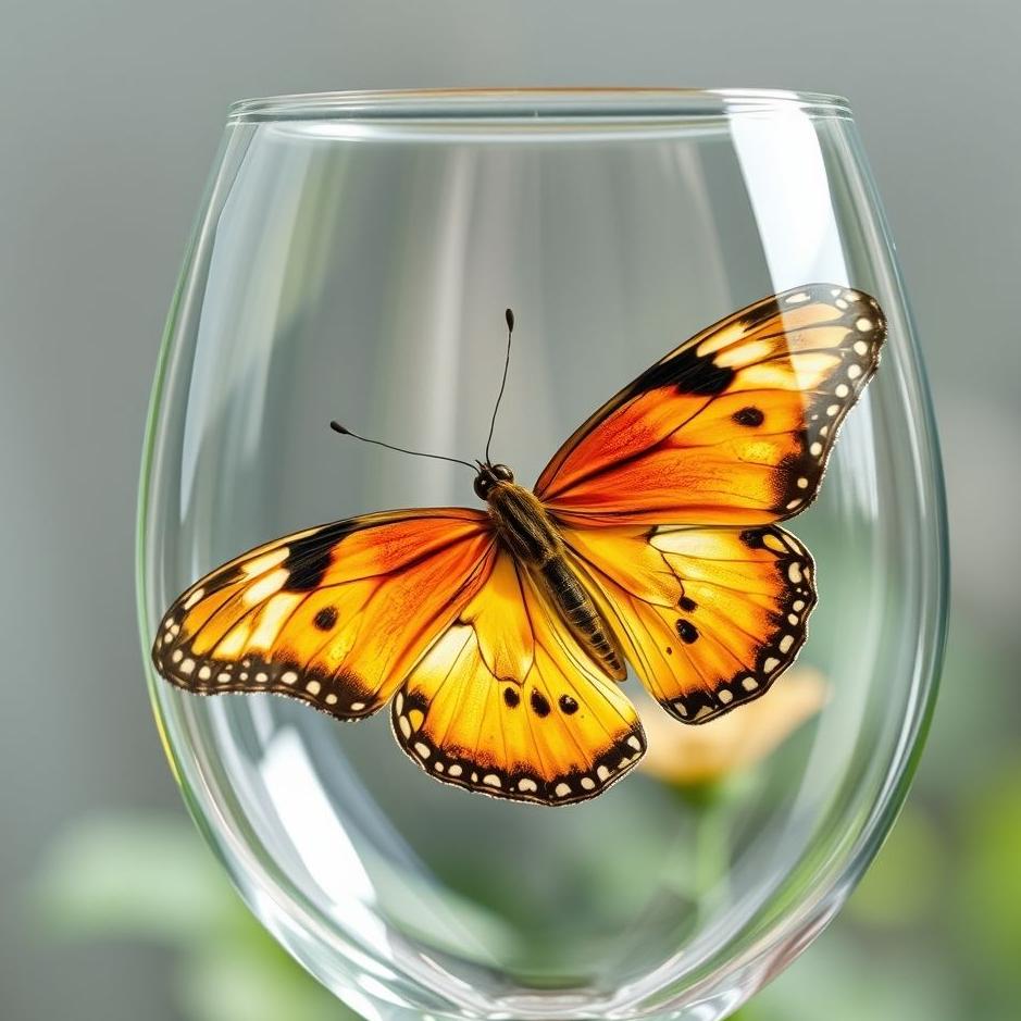 Dream : A butterfly in the glass 
