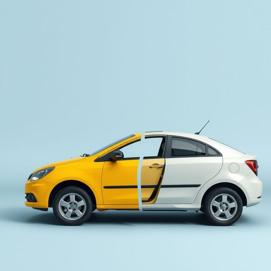 Dream : A car being split in two 