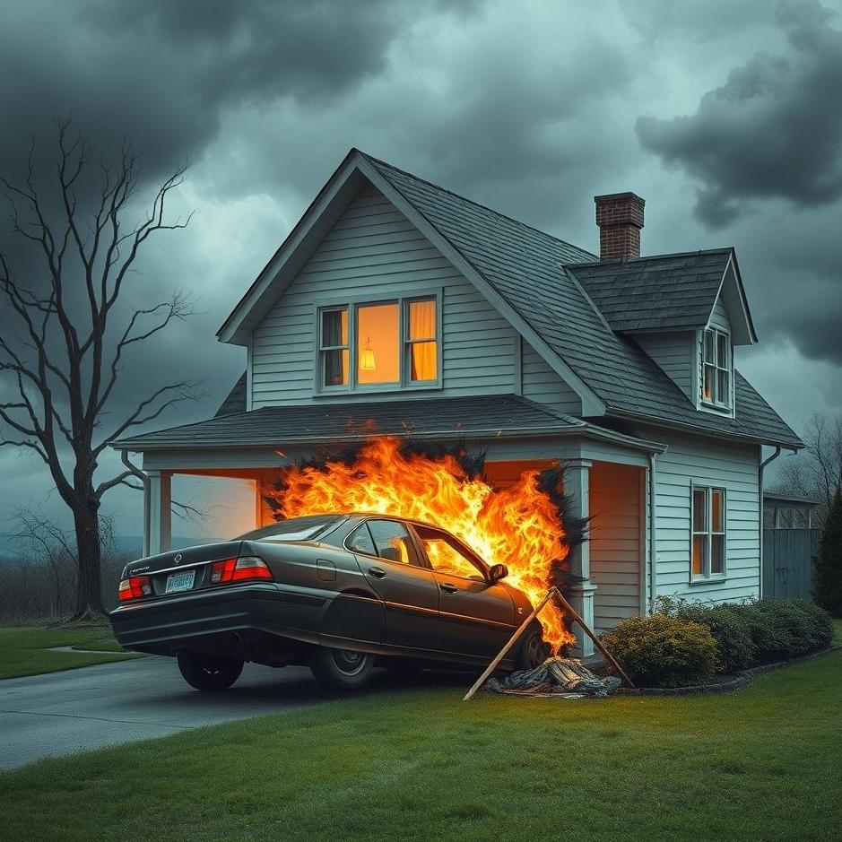Dream : A car crash into a house in a dream