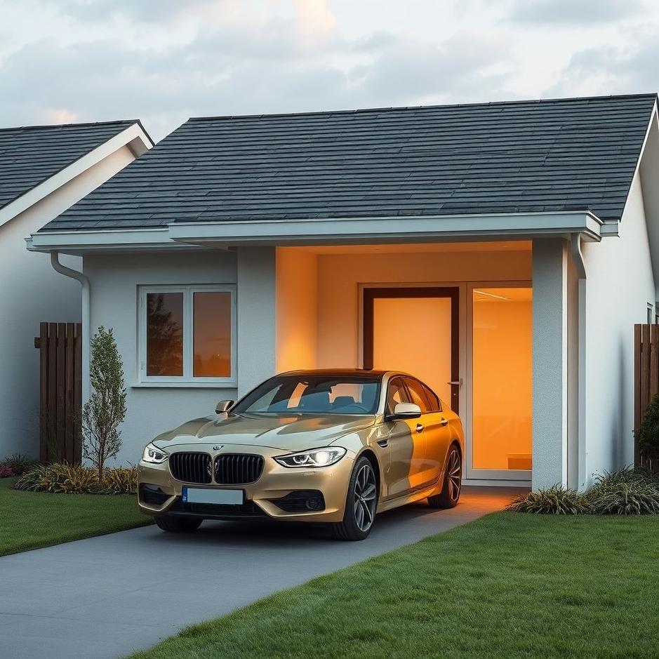 Dream : A car entering a house