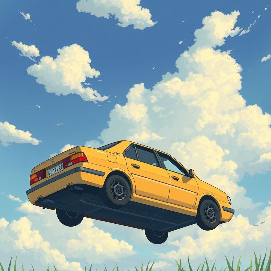 Dream : A car falling from the sky in a dream