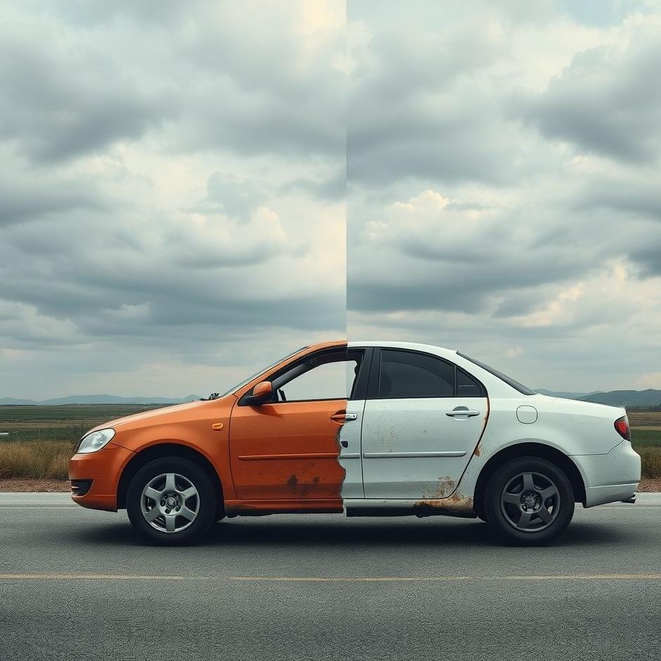 Dream : A car split in two in a dream