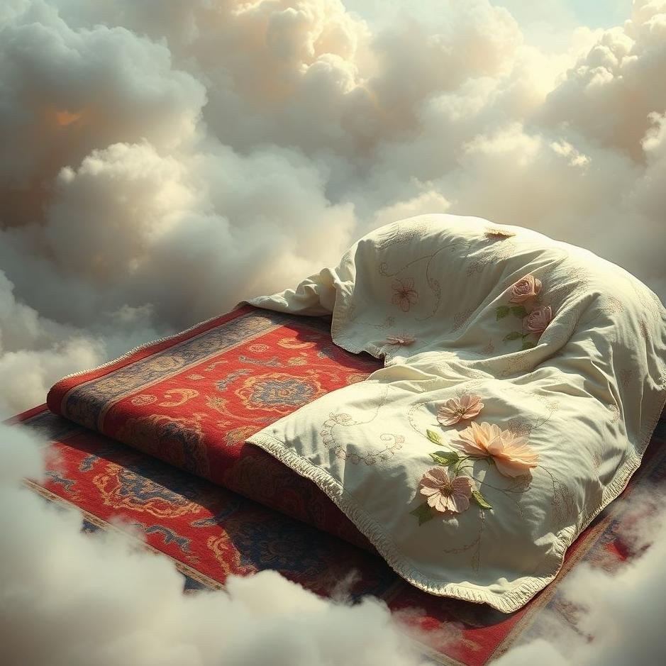 Dream : A carpet and a quilt in a dream