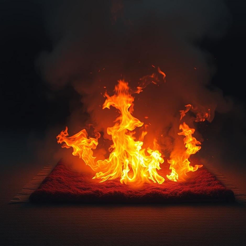 Dream : A carpet burning in a dream