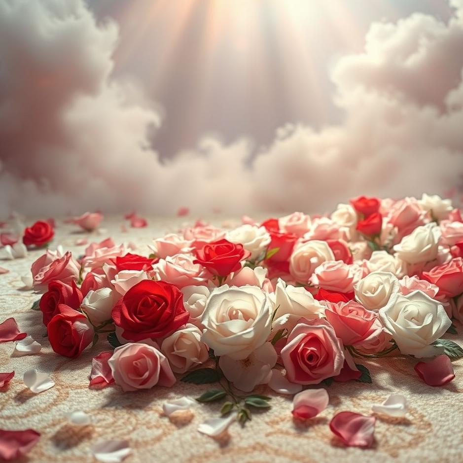 Dream : A carpet with roses in a dream