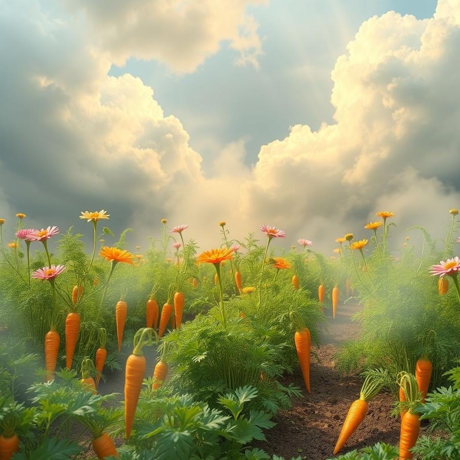 Dream : A carrot garden in a dream