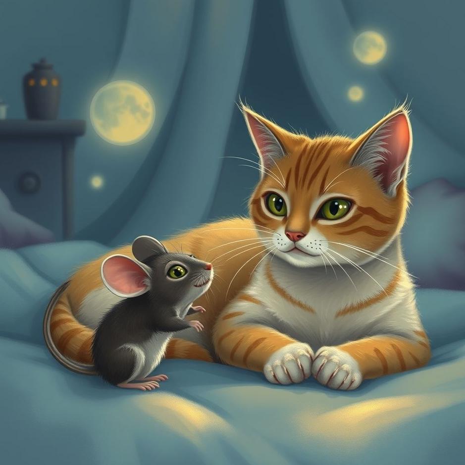 Dream : A cat and mouse at home in a dream
