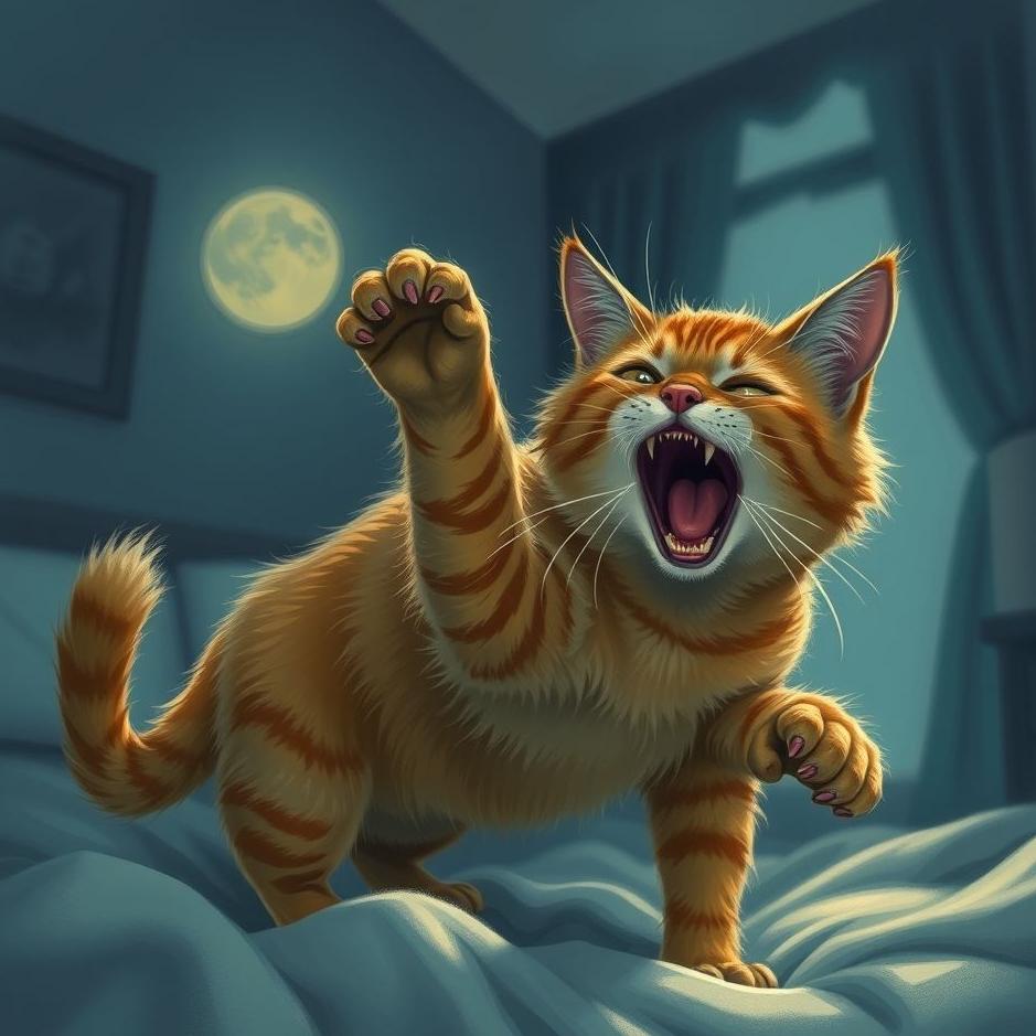 Dream : A cat attacking you at home in a dream