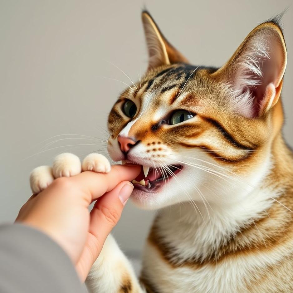 Dream : A cat biting your hand 