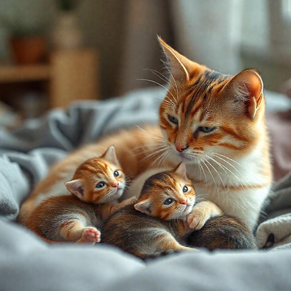Dream : A cat having kittens at home in a dream